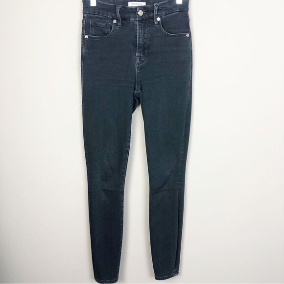 GOOD AMERICAN | Good Legs Crop Jeans Dark Wash Denim Blue375 Women’s Size 25 (0) - Picture 4 of 12